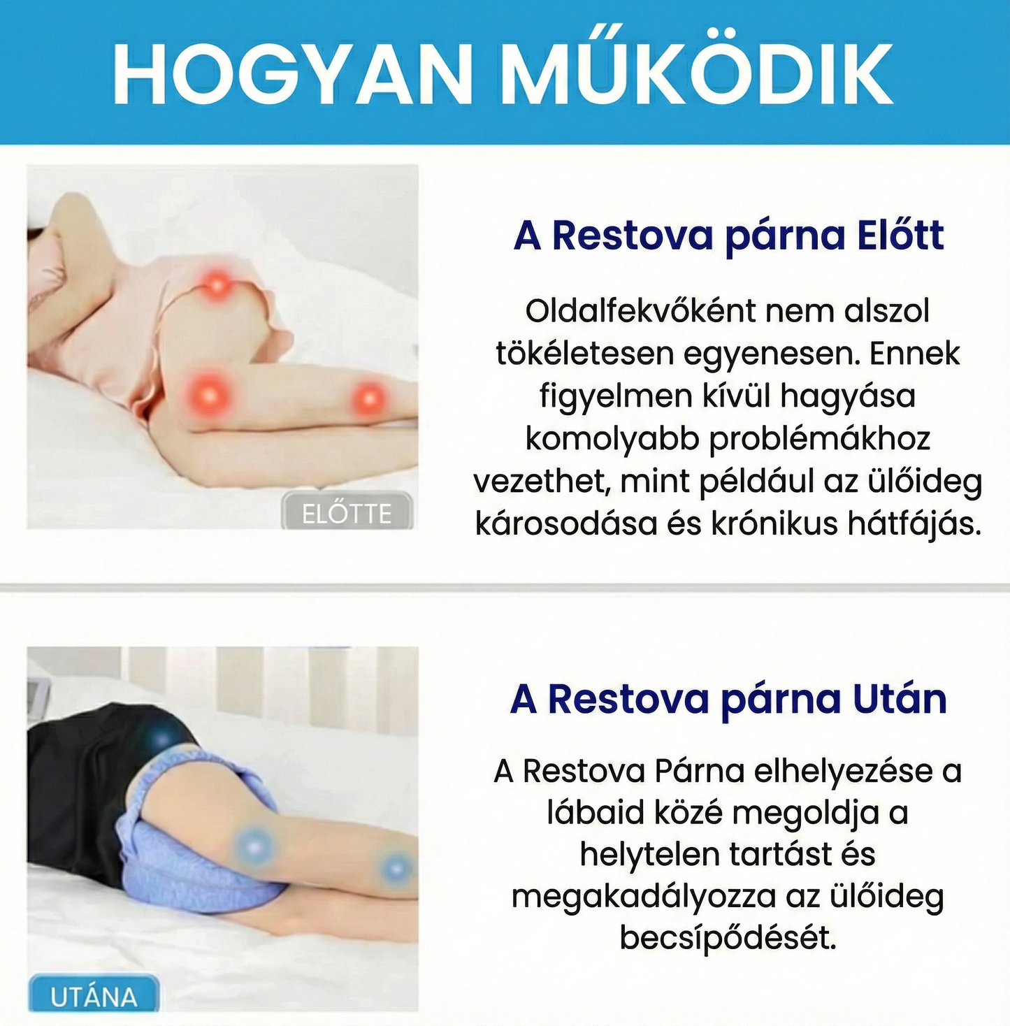 Restova™ Éjszakai Gerincjavító Párna